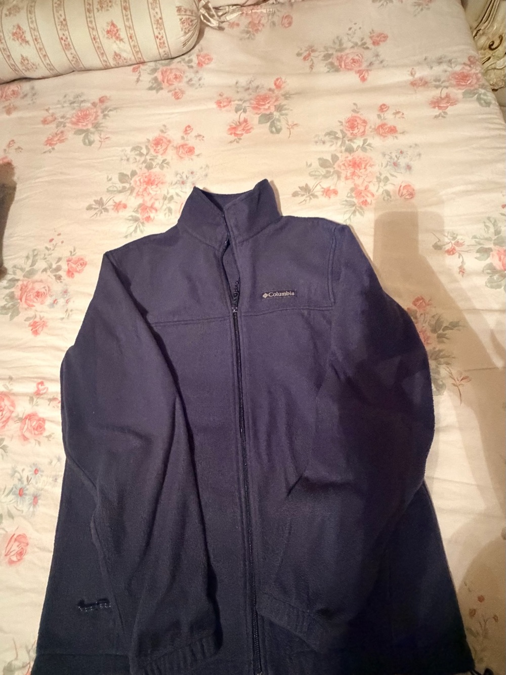 Columbia Navy and Teal Fleece Jacket